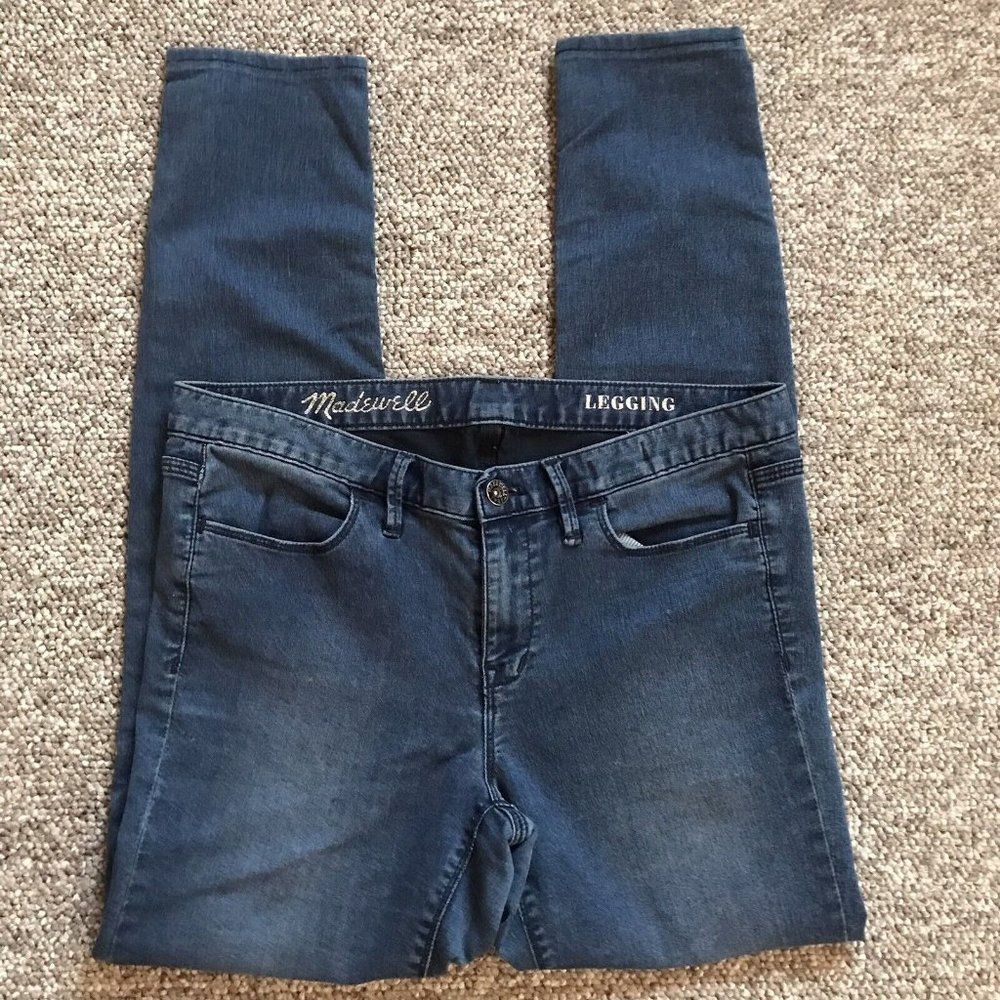 Madewell Jeggings Super Skinny Jeans Womens 29 Denim Leggings Dark Wash Blue